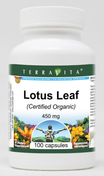 Lotus Leaf (Certified Organic) - 450 mg (100 Capsules, ZIN: 516530)