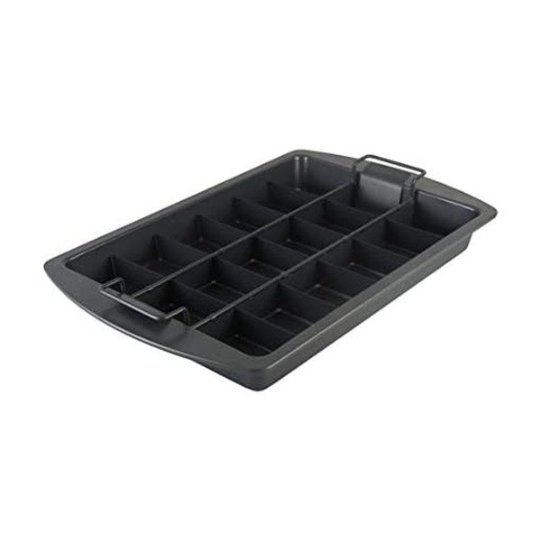 Chicago Metallic Professional Slice Solutions Brownie Pan, 9-Inch-by-13-Inch - , Dark Gray