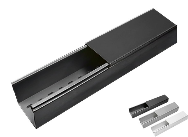 Electriduct 2" x 2" Solid Wall Wire Duct PVC Cable Raceway 6.56FT x 6 Sticks (39 Feet) Black