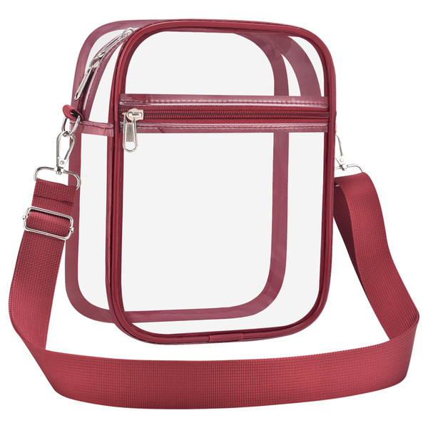 USPECLARE Clear Purse Stadium Transparent Messenger Bag Stadium Approved for Men and Women Clear CrossBody Bag