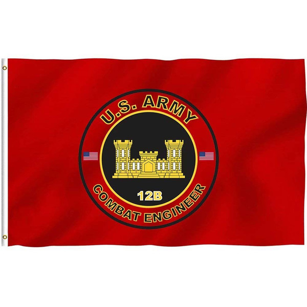 Oersted Us Army Mos 12b Combat Engineer Division Outdoor Flags Home Flags Decorative Flag 3 * 5 Polyester Oersted Us Army Mos 12b Combat Engineer Division Outdoor Flags Home Flags Decorative Flag 3 * 5 Polyester