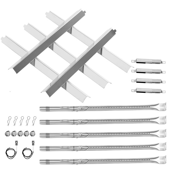 463448021 Grill Replacement Parts for Charbroil Performance 5 Burner 463448021 463451022 463450022 463449021 463455021, 4 Burner 463365021, G325-0002-W1 Heat Plate, G327-2100-W1 Burner, Crossover Tube 463448021 Grill Replacement Parts for Charbroil Performance 5 Burner 463448021 463451022 463450022 463449021 463455021, 4 Burner 463365021, G325-0002-W1 Heat Plate, G327-2100-W1 Burner, Crossover Tube