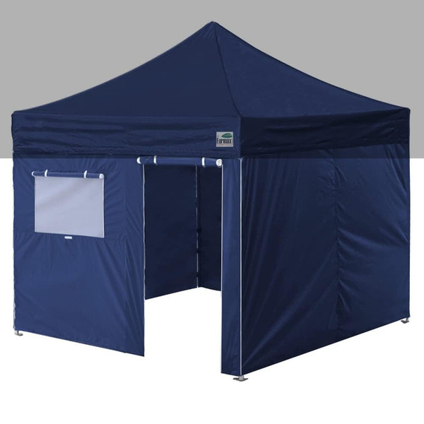 Eurmax USA Full Zippered Walls for 10 x 10 Easy Pop Up Canopy Tent,Enclosure Sidewall Kit with Roller Up Mesh Window and Door 4 Walls ONLY,NOT Including Frame and Top（Navy Blue）