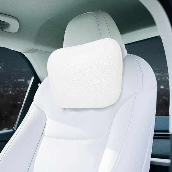 XAJGVCF Car Headrest Neck Pillow Bio Cotton Leather Headrest Suitable for Driving Office White (White) XAJGVCF Car Headrest Neck Pillow Bio Cotton Leather Headrest Suitable for Driving Office White (White)