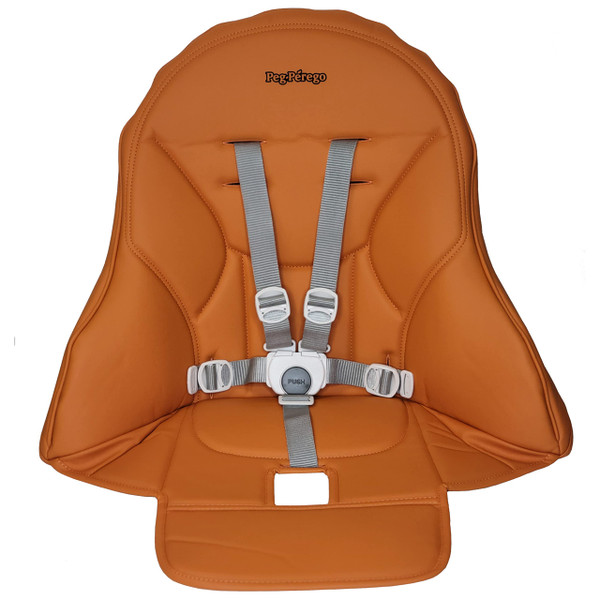 Peg Perego Siesta/Prima Pappa Zero 3 high Chair Replacement Upholstery with seat Belt, Arancia (Orange)