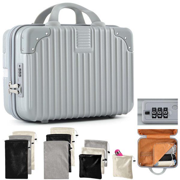 Dansydaisy Adult Game Toy Storage Organizer Case and 9 Pcs Toy Storage Bags, Reusable Toy Organizer Case Lock Box for Women and Men, 3 Sized Toy Bag for Home(Classic Color)