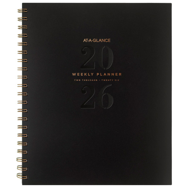 AT-A-GLANCE 2026 Planner, Weekly & Monthly, 8.5" x 11", Large, Signature Lite, Black (YP905L0526)
