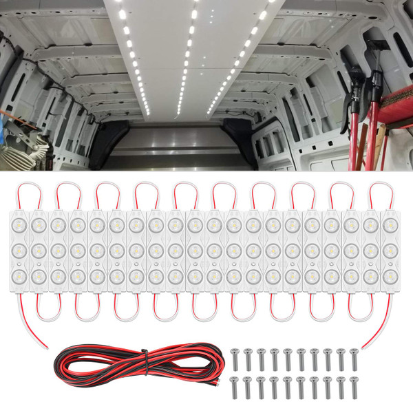 Nilight 60Leds Van Interior Light Kits 12V White Led Ceiling Lighting Kit for Truck Van RV Boats Caravans Trailers Lorries Transit 20 Modules (TL-39) Nilight 60Leds Van Interior Light Kits 12V White Led Ceiling Lighting Kit for Truck Van RV Boats Caravans Trailers Lorries Transit 20 Modules (TL-39)