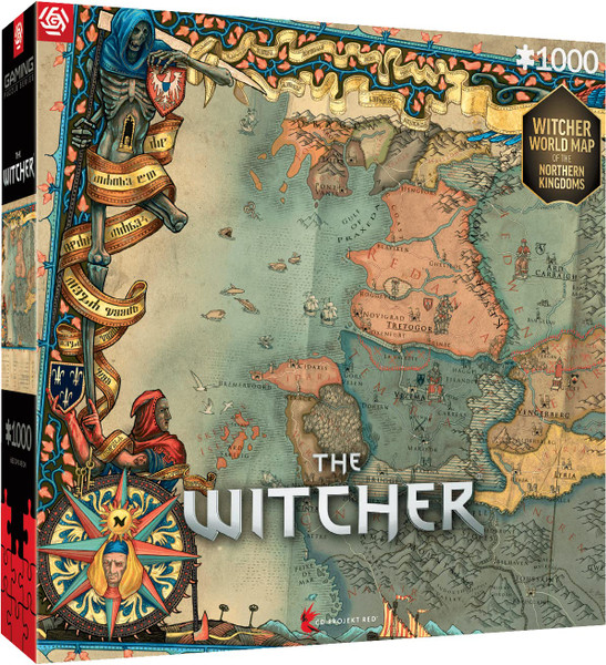Good Loot Gaming: The Witcher The Northern Kingdoms - 1000 Piece Puzzle - Video Game Puzzle - Medieval Fantasy Style - For Adults & Children Ages 8 - 68