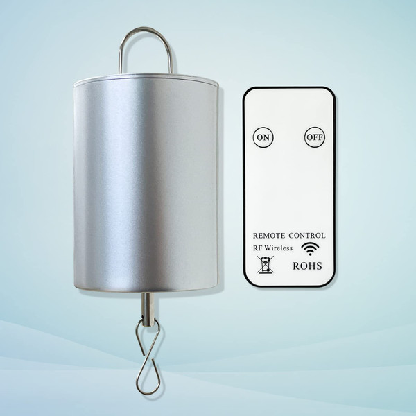 FONMY Disco Ball Motor with Remote Battery Operated 10RPM Hanging Display Rotating Motor for Wind Spinner Baby Crib Wind Chime Mobile Yard Decor Ornaments Outdoor Sculptures-Silver Color-Low Speed FONMY Disco Ball Motor with Remote Battery Operated 10RPM Hanging Display Rotating Motor for Wind Spinner Baby Crib Wind Chime Mobile Yard Decor Ornaments Outdoor Sculptures-Silver Color-Low Speed