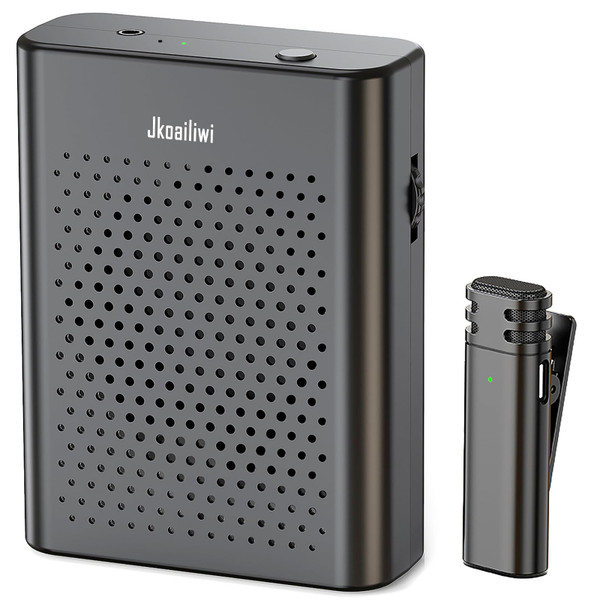 Jkoailiwi Portable Voice Amplifier with Wireless Lapel Microphone for Teachers, Tour Guide, Elderly, Wireless Voice Amplifier for Classroom, Clip On Microphone System Speaker, Teacher Must Haves Jkoailiwi Portable Voice Amplifier with Wireless Lapel Microphone for Teachers, Tour Guide, Elderly, Wireless Voice Amplifier for Classroom, Clip On Microphone System Speaker, Teacher Must Haves