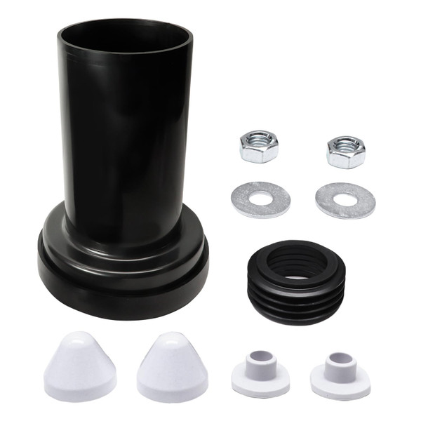 Wall Hung Toilet Connector Set for Geberit 152.426.46.1 Hidden Tank, Fits for Pan Fixing Set for Duofix Cistern Frames,Wall Hung Toilet Gasket & Toilet Parts, Black Plastic