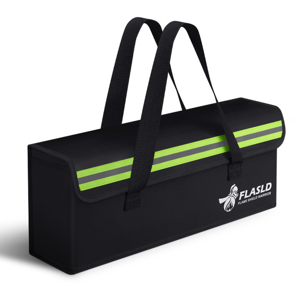 FLASLD E-Bike Battery Safe Bag Explosionproof - Large Capacity Fireproof Lipo Bag for Ebike Battery Charging and Storage (19.3 x 4.3 x 7in) FLASLD E-Bike Battery Safe Bag Explosionproof - Large Capacity Fireproof Lipo Bag for Ebike Battery Charging and Storage (19.3 x 4.3 x 7in)