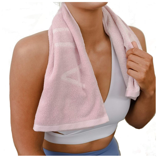 Aurora Athletica Pink Gym Towels for Women - This Super-Soft, Absorbent, Luxury 100% Organic Cotton Silver-Infused Sweat Towel is Perfect for Sports, Workouts, and Yoga