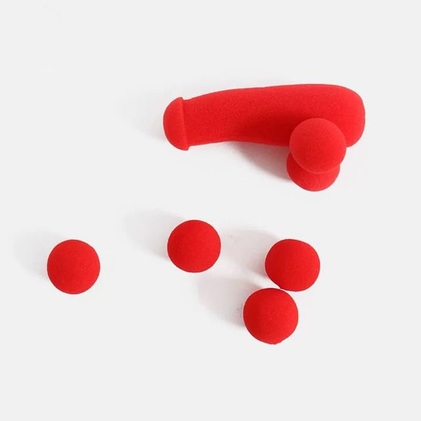 1 Set Small Sponge Magic Tricks 4 Pcs Red Sponge Balls Funny Gadgets Street Stage Close up Magic Tricks Magician
