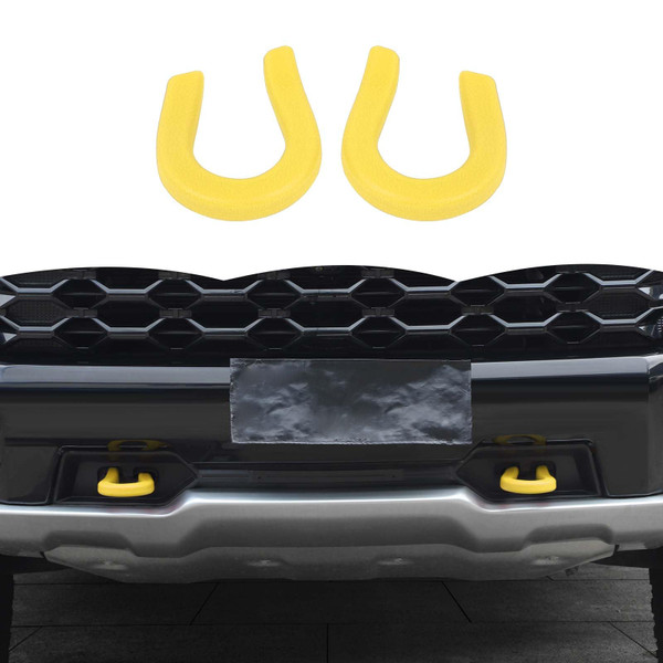 RT-TCZ Tow Hook Covers - Bumper Tow Hook Rubber Protector Exterior Accessories for Chevy Silverado 1500 2014-2024, GMC Sierra 2014-2024 (Yellow)