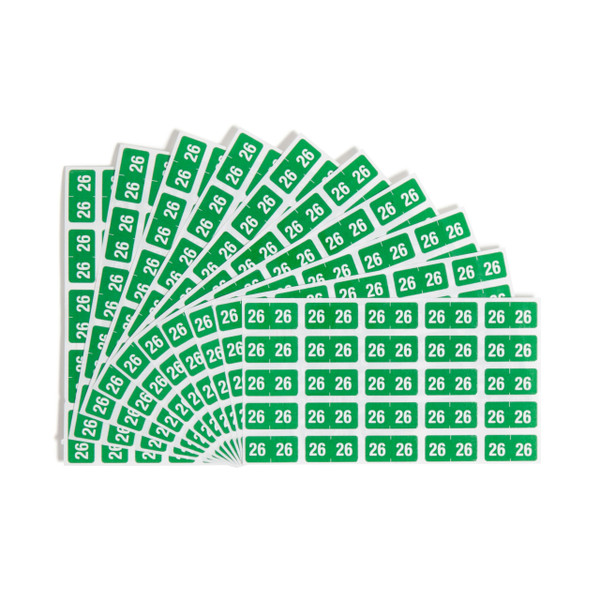 Smead ETS Color-Coded 2026 Year Labels, 1" x 1/2", Pack of 250, Green (67926)