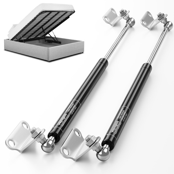 Vepagoo 23 Inch 180Lb/801N Gas Struts Shock with Mounting Brackets, Lift Supports for RV Bed Storage Trailer Basement Door Box Cover, Heavy Lid Duty Springs (Fit 165lb-195lb Lid), 2pcs (1pair)