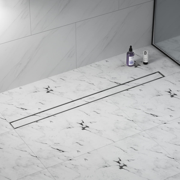 Bernkot Linear Shower Drain 42", Brushed Floor Drain with Tiled Insert Grate & Hair Strainer, 304 Stainless Steel Bathroom 2-in-1 Tiled in Drain, CUPC Certified (Brushed, 42'') Bernkot Linear Shower Drain 42", Brushed Floor Drain with Tiled Insert Grate & Hair Strainer, 304 Stainless Steel Bathroom 2-in-1 Tiled in Drain, CUPC Certified (Brushed, 42'')