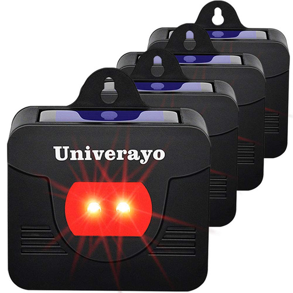 Univerayo Coyote Deterrent Solar Predator Control Light Deer Repellent Device for Nighttime Animal Fox Skunk Raccoon Repeller for Outdoor Garden Yard Chicken Coop 4 Pack