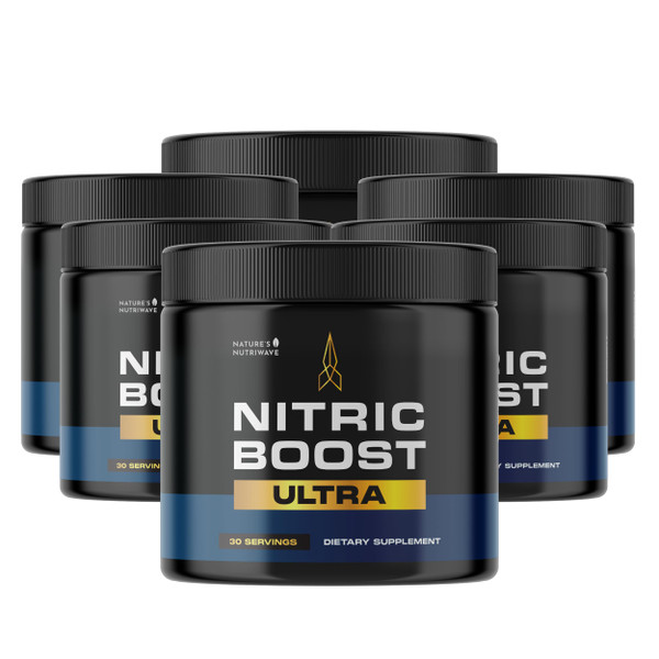 Nature’s NutriWave Nitric Boost Ultra Powder - Made in The USA, GMP-Certified, Non-GMO, Non-Habit Forming Formula - 30 Servings, 6 Month Supply