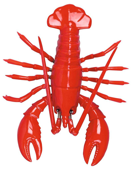 Moses Wobble Magnet Lobster Decorative Magnet for The Kitchen, Metal, Red, 12.5 x 9 x 3.5 cm