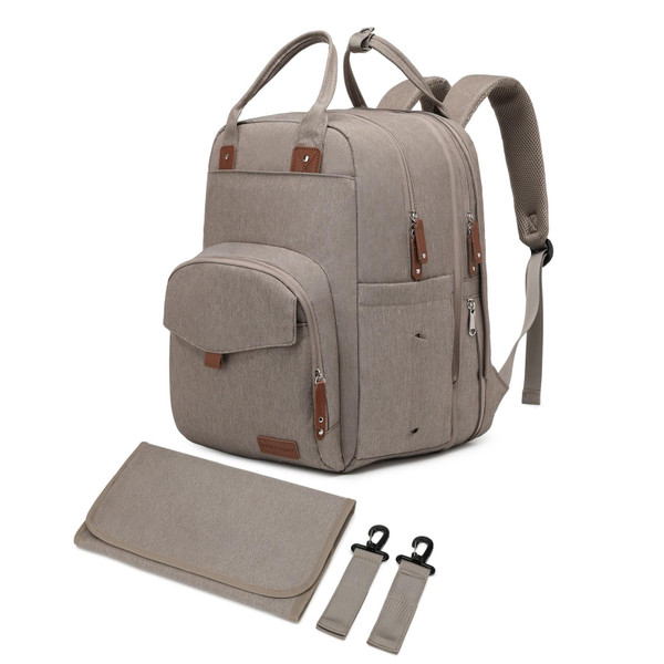 Qualyphant Large Diaper Bag Backpack for Two Kids Twins - Expandable Baby Bag (26-36L), Dual Big Compartments - Includes Changing Pad & Stroller Straps, Unisex Coffee Brown Qualyphant Large Diaper Bag Backpack for Two Kids Twins - Expandable Baby Bag (26-36L), Dual Big Compartments - Includes Changing Pad & Stroller Straps, Unisex Coffee Brown