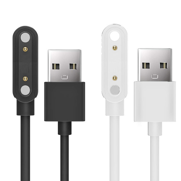 Lamshaw Compatible with Raycon Bone Conduction Headphones Charger, 1M Magnetic Replacement Charging Compatible for Raycon Bone Conduction Headphones (2 Pack-Black+White)