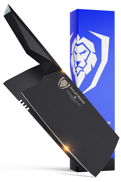 Dalstrong Meat Cleaver Knife-7"-Shadow Black Series-Titanium Nitride Coated-High Carbon Vacuum Treated Steel-Razor Sharp Kitchen Knife Gift-Sheath-NSF Certified