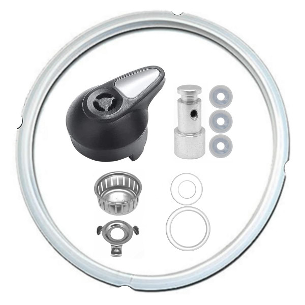 Replacement Parts Set for Instant Pot Lux 5, 6 Quart Qt IP-LUX50 IP-LUX60, Include Steam Release Handle Sealing Ring Steam Release Valve and Float Valve Seal Anti-Block Shield (Set of 10)