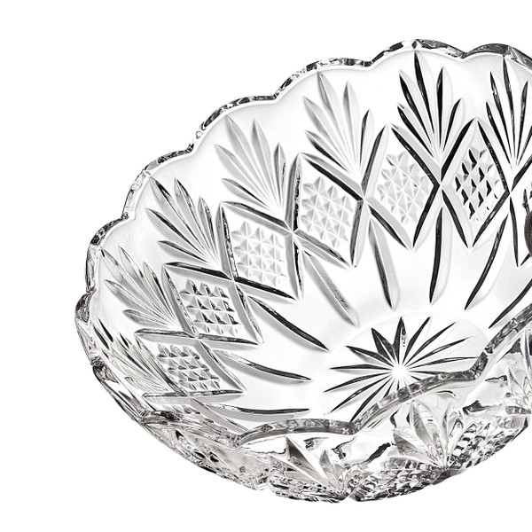 Godinger Serving Bowl, Centerpiece Server, Salad Bowl, Fruit Bowl, Punch Bowl, Serveware, 8.5in, Dublin Collection