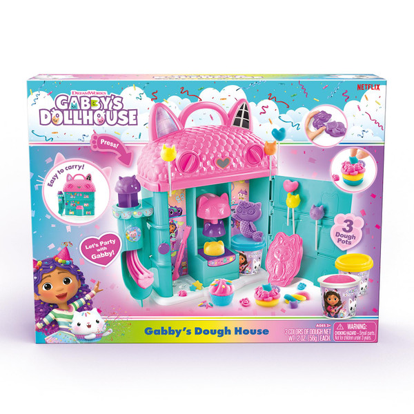 Canal Toys Gabby’s Dollhouse ™ Dough House! Have a cat-Tastic time Sculpting, molding, and Shaping Colorful Dough and Decoration Gabby’s Dough House! Easy Storage and Portability! Ages 4+