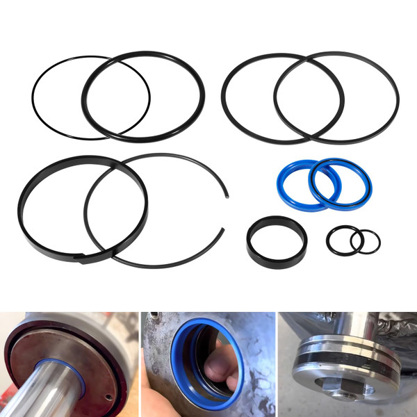 Replace for Hydraulic Log Splitter Cylinder Rebuild Seal Kit, Fit for 4.5" Bore x 1.75" Rod Cylinder (Pack of 11)