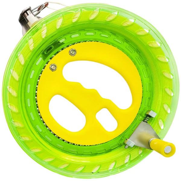 Kaiciuss 7.2 Inch Kite Reel Winder with Line, String Reel for Kids & Adults, Easy to Use String and Spool, it Comes with Durable Kite Thread and Connector (Green)