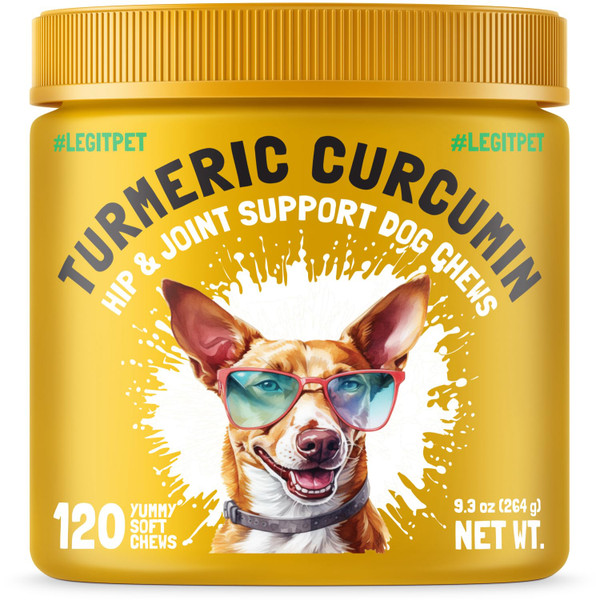 Turmeric Curcumin Hip & Joint Dogs Supplement Anti-Inflammatory Support for Arthritis & Mobility with Collagen & BioPerine Pain Relief Antioxidant Digestive Cardiovascular and Liver Health 120 Chews Turmeric Curcumin Hip & Joint Dogs Supplement Anti-Inflammatory Support for Arthritis & Mobility with Collagen & BioPerine Pain Relief Antioxidant Digestive Cardiovascular and Liver Health 120 Chews
