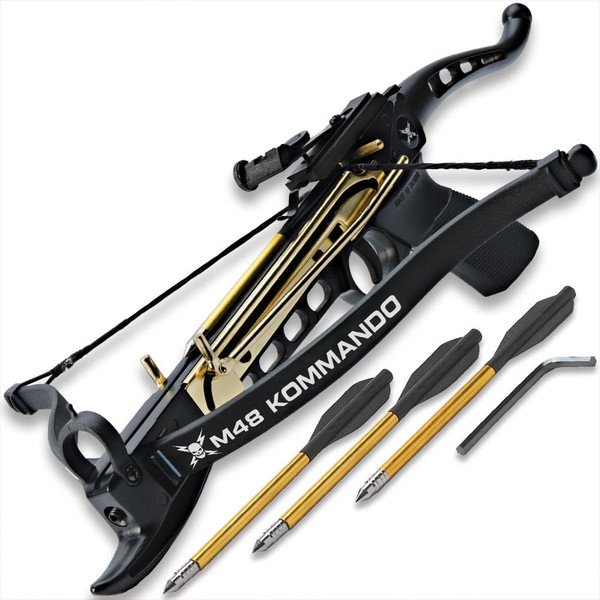 M48 Kommando® 80-LB Crossbow | Durable Fiberglass Limb | Aluminum Alloy Frame | Steel-Tipped Bolts Included | Powerful and Reliable Design