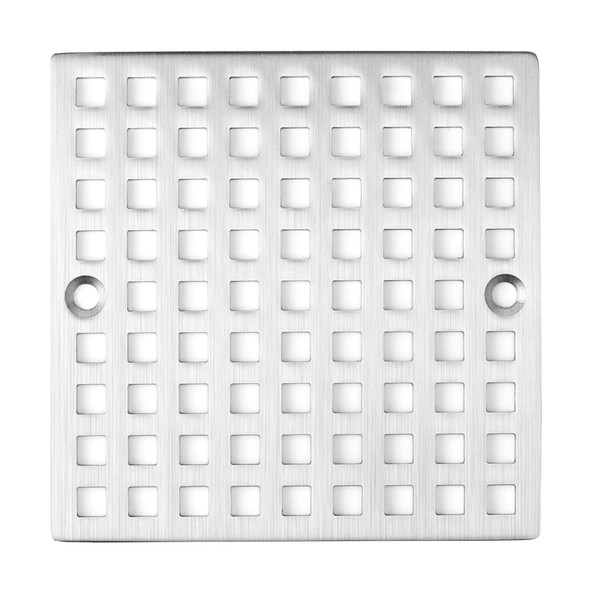 4" Shower Drain Cover - Square Floor Drain Cover Replacement - Hair Catcher/Drain Strainer for Bathrooms, Showers, and Sinks - SUS304 Stainless Steel & Nickel Brushed