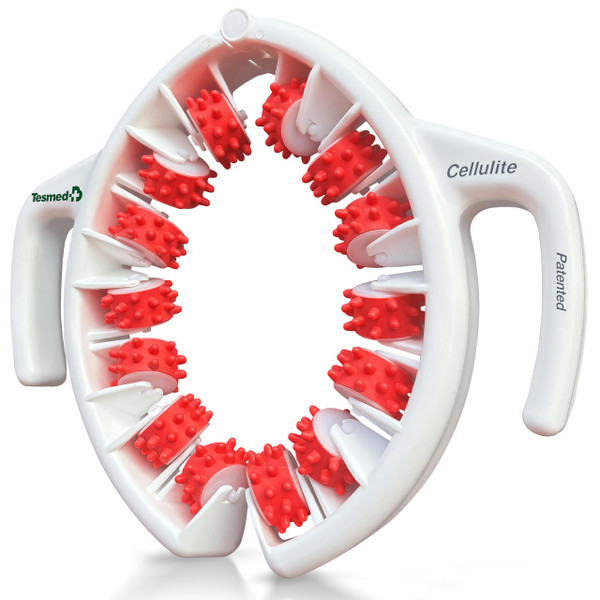 TESMED Cellulite Manual Massager : Made in Italy, Patented with Converging & Diverging Roller Technology. Anti Cellulite Roller for Thighs and Buttock