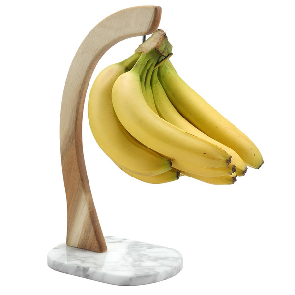 Everous Banana Hanger - Modern Banana Holder Tree Stand with Non-Slip Marble Base