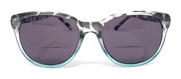 Generic The Paris Bifocal Reading Sunglasses Round Butterfly Sun Readers for Women + 2.75 Teal Tortoise with Smoke