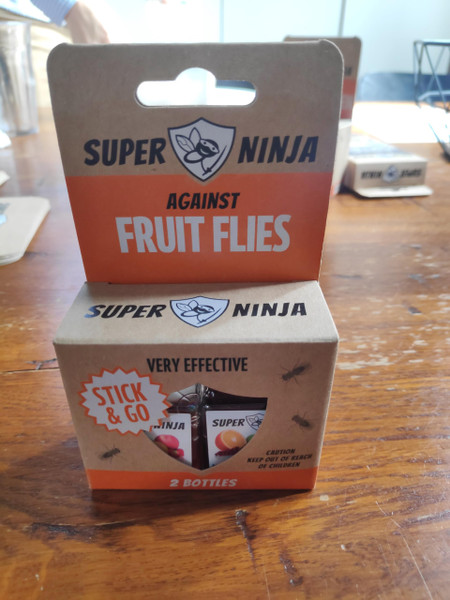 Super Ninja Fruit Fly Traps for Indoors - 2 Pack