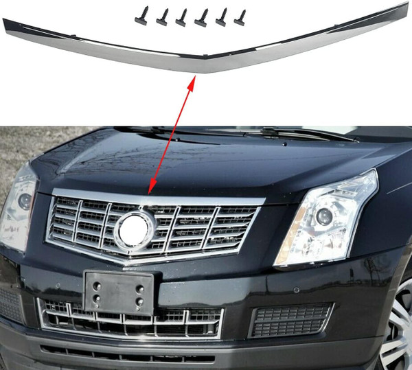 KARPAL Hood Molding Trim Moulding Chrome Compatible with 2010-2016 SRX 22774203 GM1235120