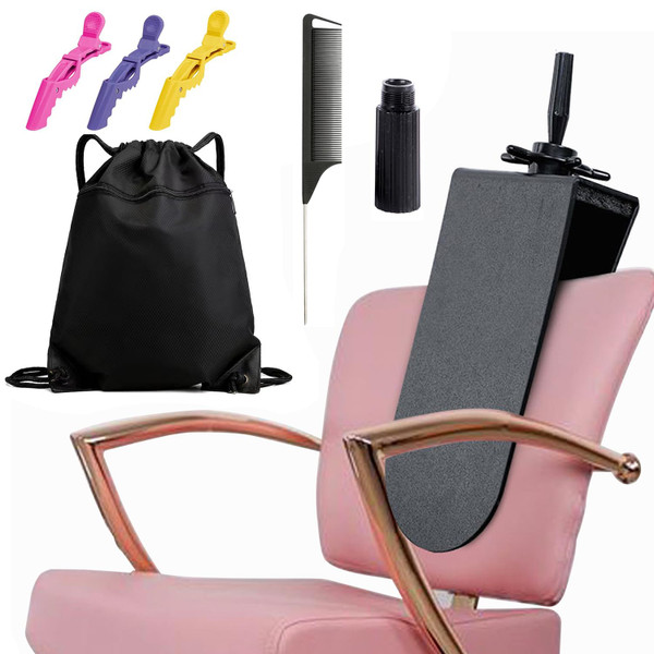 kelukeya Mannequin Head Clamp Stand for Chairs, Adjustable Wig Head Stand Holder for Cosmetology Hairdressing Seat Back Clamp (Small)