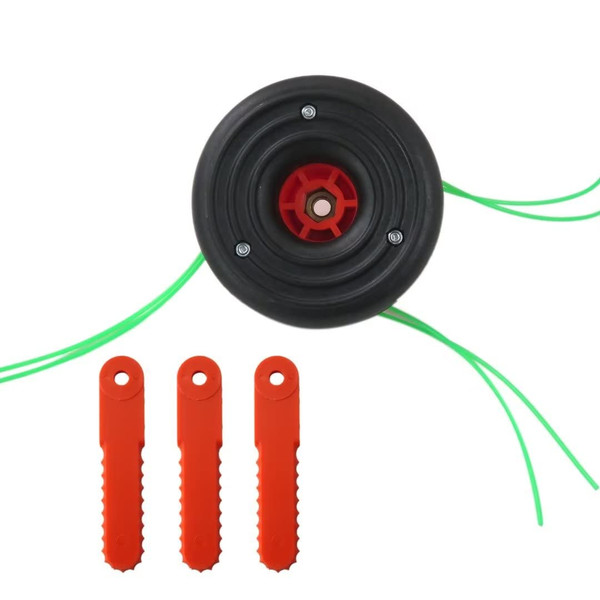 Premium Upgraded Universal Trimmer Head Replacement Gas Electric Weedeater Weed Eater Fit for Roybi Stihl Echo Homlite Husqvarna, Fit M10 x 1.25 Left Hand Thread Straight Shaft