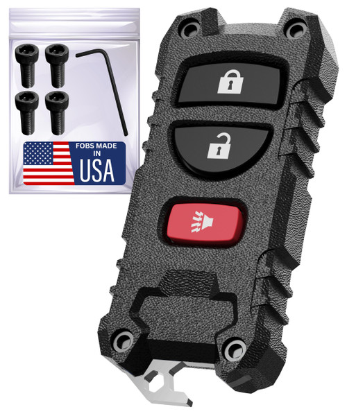 for Nissan & Infiniti Key Fob Shell Replacement with Built-in Bottle Opener - Rugged Protective Case for Altima, 350Z, Maxima, Frontier, Pathfinder, Armada (2003-2020) - Enhanced Durability & Style
