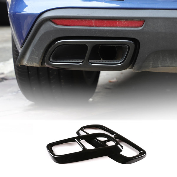 TerIourfou Car Exterior Exhaust Pipe Mufflers Cover Compatible with 2020-2023 Cadillac CT4/CT5, 2023-2024 Cadillac CT6,Stainless Steel Exhaust Pipe Decorate Cover Car Exterior Accessories (Black)