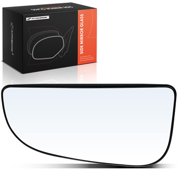 A-Premium Left Driver Side Lower Non-Heated Mirror Glass with Backing Plate - Compatible with Ram 2500 2019-2022, 3500 2019-2022, 4500 2019-2022, 5500 2019-2022 - Towing Mirror Convex