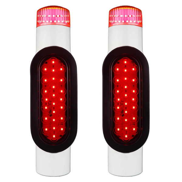 XtraGlow Boat Trailer Guide on Post Pipe Light Set DOT Approved Submersible Boat Trailer Guide Pole Lights for 2-3/8" PVC Pipe LED Lights for Boat Trailers Waterproof 2Pcs White