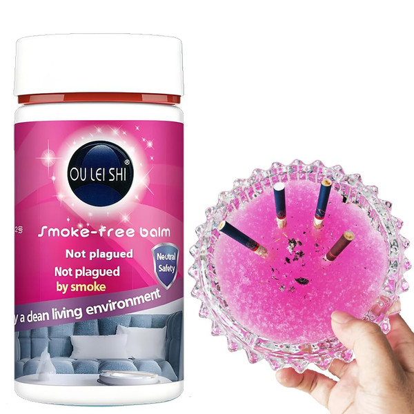 Magic Ashtray Sand, Smokeless Ashtrays for Cigarettes Indoor, Quickly Extinguish Smoke and Adsorb Soot, Prevent Secondhand Smoke, Odor Eliminator, Air Freshener, Outdoor Ash Tray Sand 1Bottle (Red)