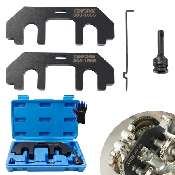 CENFORGE 303-1655 Camshaft Holding Tool, Ford 3.5 Timing Tool Kit Compatible with Ford 3.5L EcoBoost Upgraded GT F-150 Expedition Lincoln Navigator, with Cylinder Head Screw Removal Socket